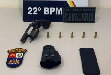 PM prende homem com revólver em Peixoto de Azevedo