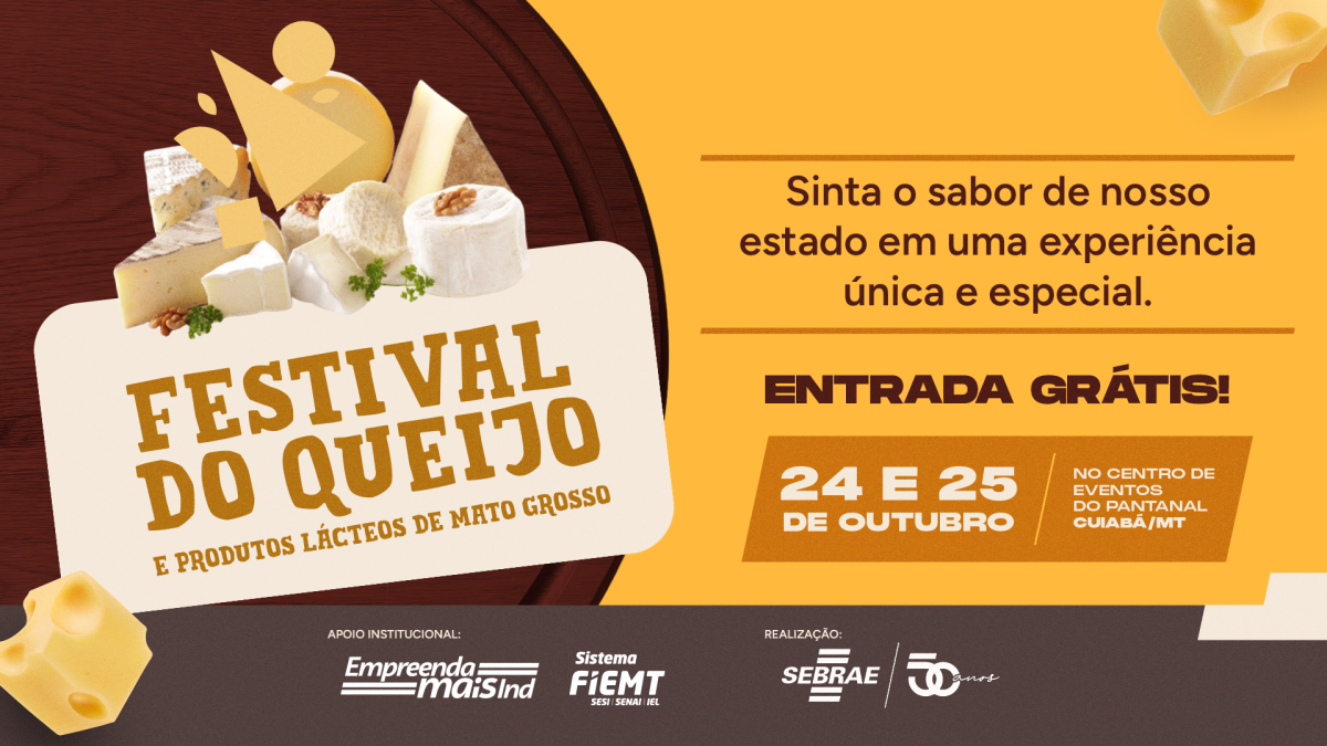 Cuiaba sediara o 1o Festival do Queijo e Produtos Lacteos de Mato Grosso