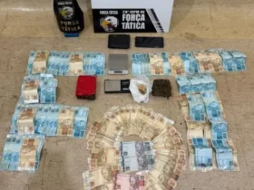 Força Tática prende dupla por tráfico e apreende R$ 10,5 mil em Água Boa