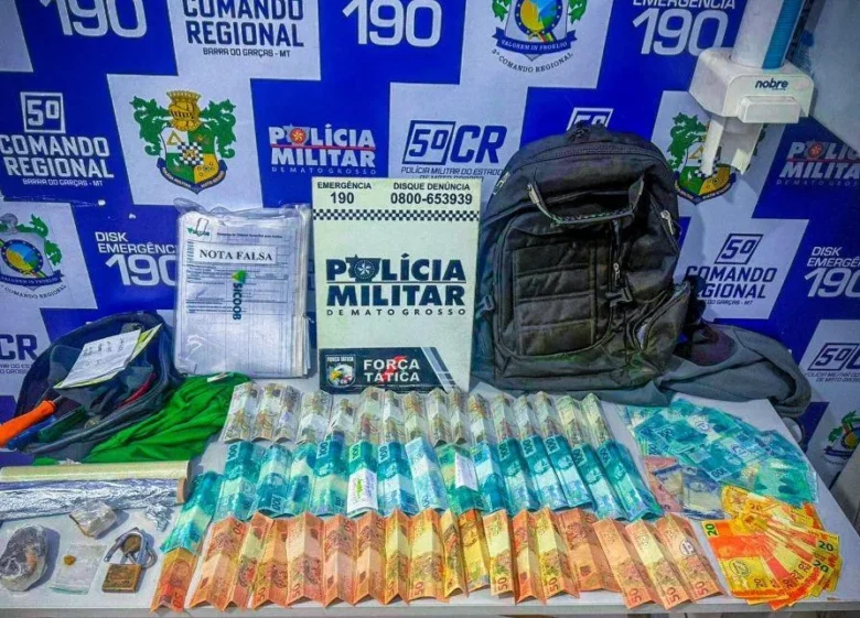 Força Tática prende faccionado e recupera mais de R$ 11 mil em Barra do Garças