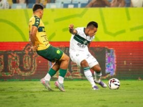Lance de Cuiabá x Coritiba. Imagem: Gabriel Thá/Coritiba