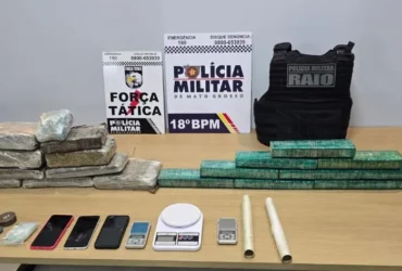 PM apreende 18 kg de drogas e prende dupla em Pontes e Lacerda
