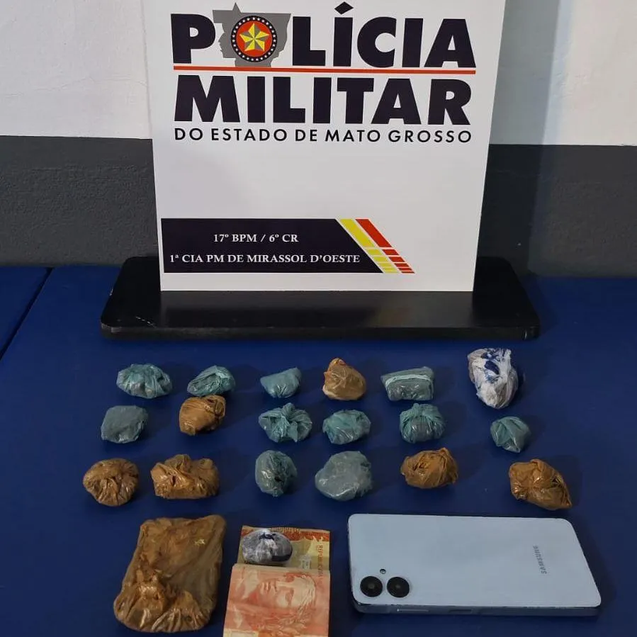 Adolescente é apreendido por tráfico em Mirassol d’Oeste