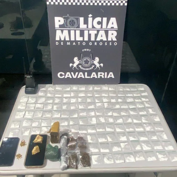 PM de Nova Mutum prende dupla com 160 porções de drogas