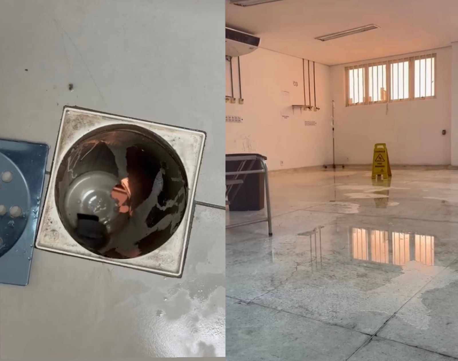 Pacientes sao remanejados apos vazamento no Pronto Socorro de Cuiaba causado por vandalismo