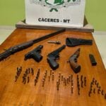 Policia Militar apreende armamento e prende homem por crime ambiental as margens do Rio Paraguai