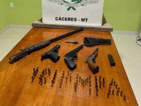 Policia Militar apreende armamento e prende homem por crime ambiental as margens do Rio Paraguai