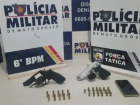 PM apreende armas e prende faccionados em Cáceres