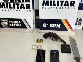 Polícia Militar prende faccionados com arma furtada em Cáceres