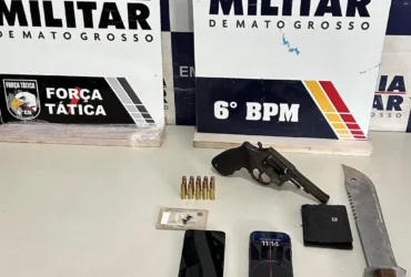 Polícia Militar prende faccionados com arma furtada em Cáceres