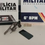 PM prende faccionados com arma em Cáceres