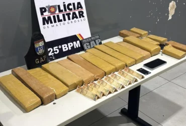 Homem é preso com 18 tabletes de maconha em Várzea Grande