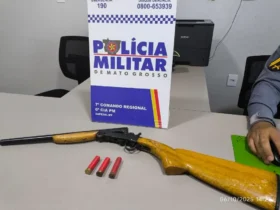 Homem é preso após atirar em vizinho em Sapezal