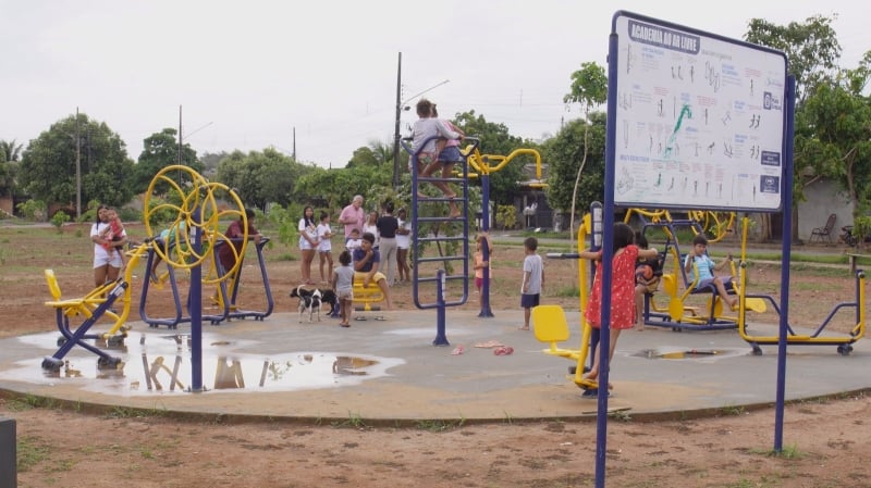 Prefeitura de Sinop entrega praca construida em parceria com Judiciario entidade e iniciativa privada