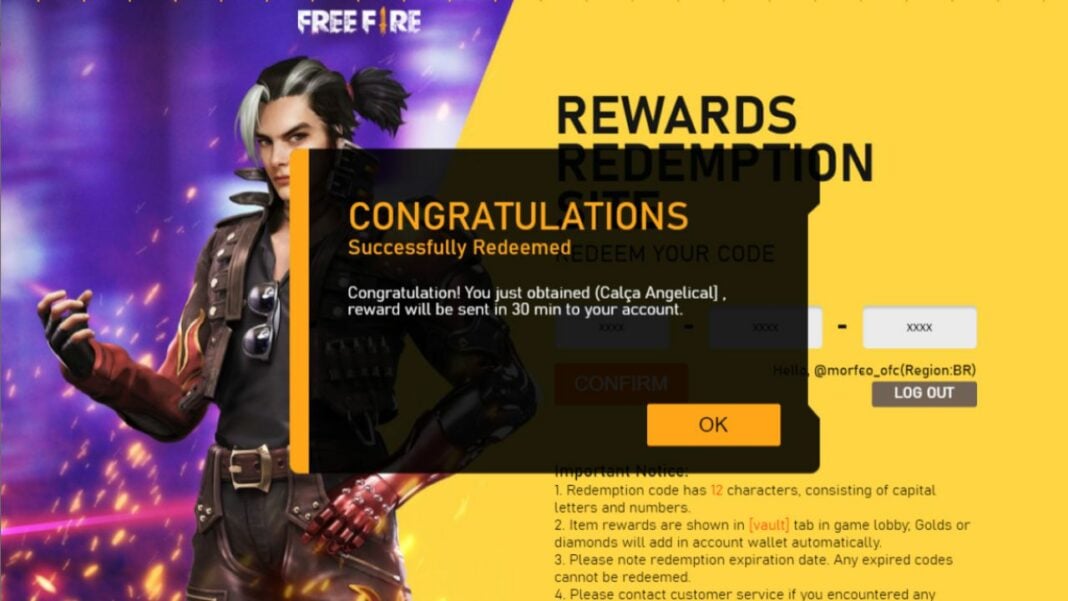 Recarregar códigos free fire - Divulgação:Garena 