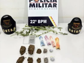 Rotam prende suspeito de facção com drogas em Peixoto de Azevedo