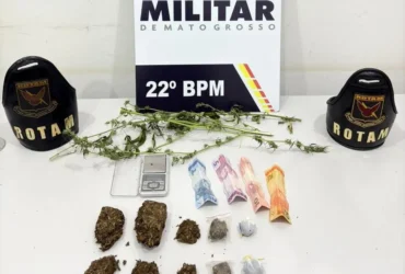 Rotam prende suspeito de facção com drogas em Peixoto de Azevedo