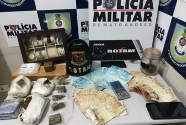 Rotam prende suspeito por tráfico com dinheiro e maconha em Cuiabá