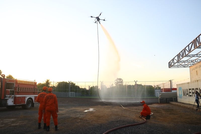 Sinop passa a contar com drone de combate a incencidos em edificios e areas remotas primeiro de Mato Grosso