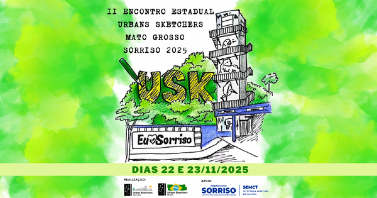 Sorriso recebe II Encontro Estadual Urban Sketchers Mato Grosso 2025