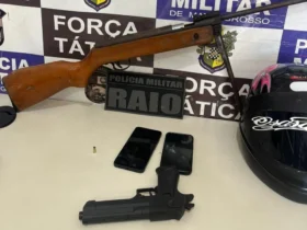 Trio é preso por roubos em Rondonópolis com arma apreendida