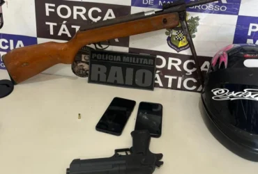 Trio é preso por roubos em Rondonópolis com arma apreendida
