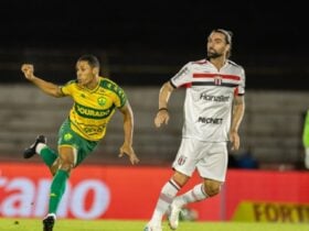 Lance de Botafogo-SP. x Cuiabá Imagem: AssCom Dourado