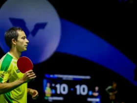 Calderano e Takahashi se despedem do WTT Champion Frankfurt