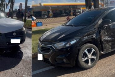 Colisão entre dois veículos interdita trecho da BR-163 e causa congestionamento em Lucas do Rio Verde