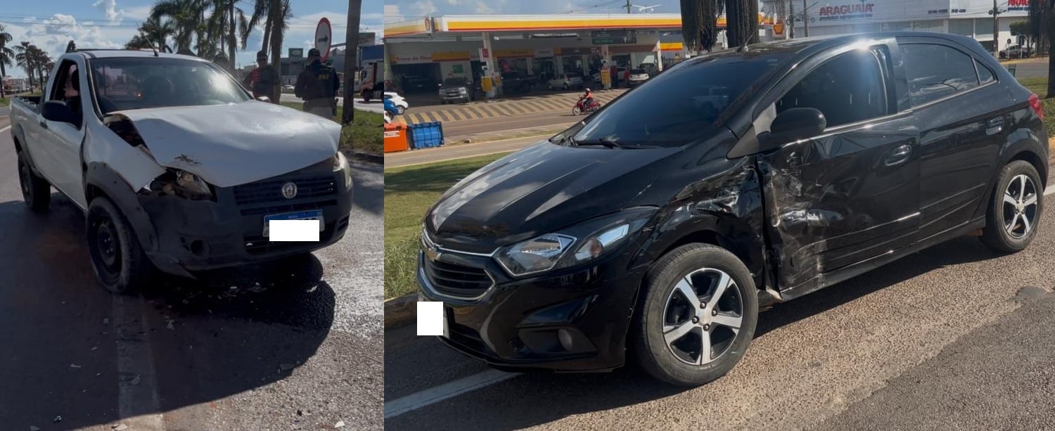 Colisão entre dois veículos interdita trecho da BR-163 e causa congestionamento em Lucas do Rio Verde