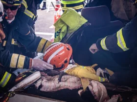 Bombeiros resgatam vítima presa às ferragens na MT-480