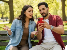 Casal em clima de ciúmes