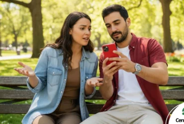 Casal em clima de ciúmes