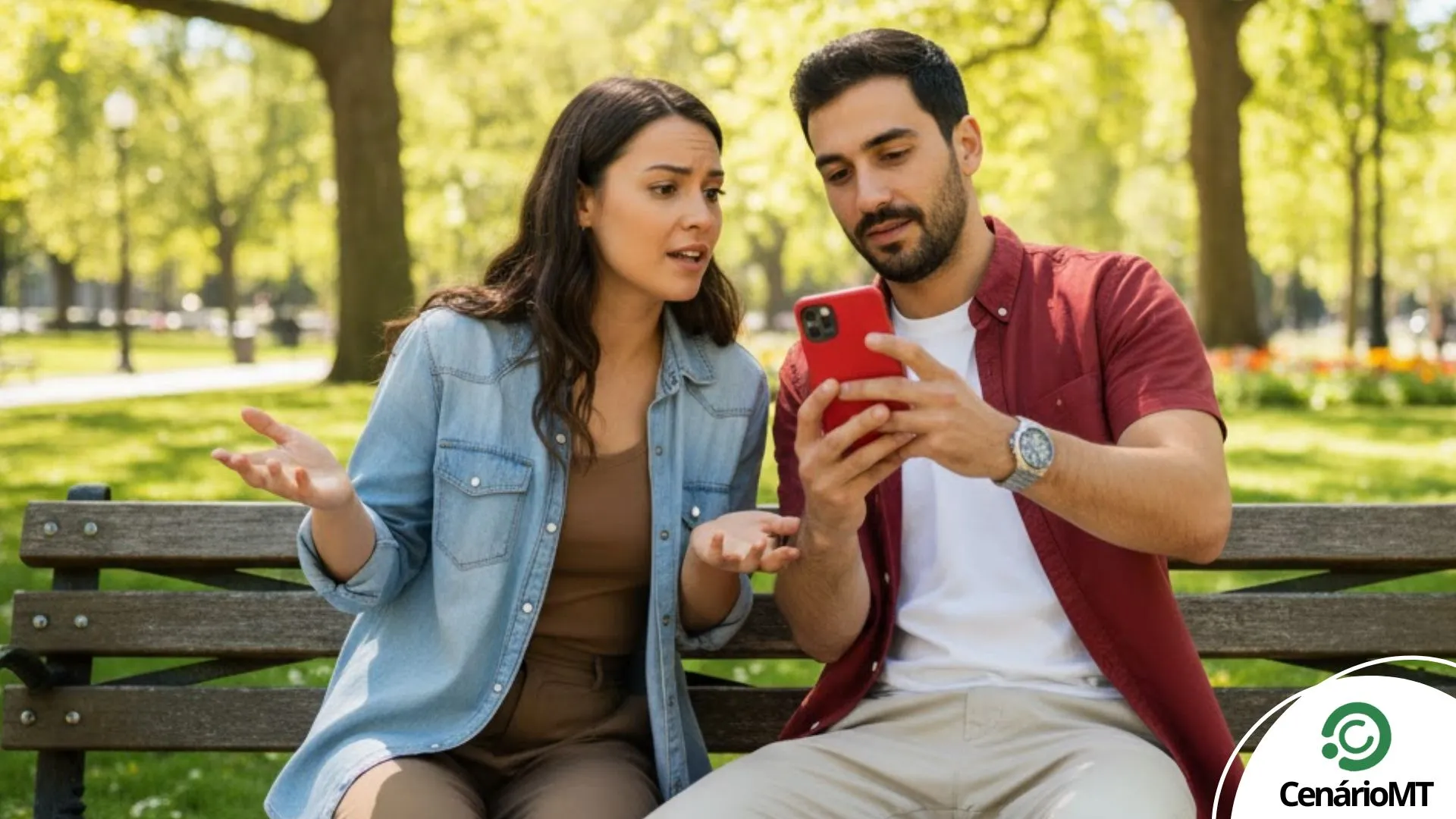 Casal em clima de ciúmes