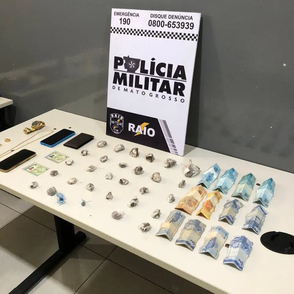 Companhia Raio prende dupla com drogas em Várzea Grande