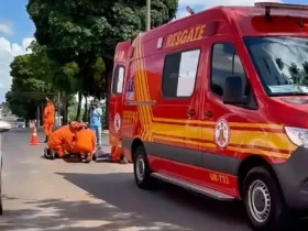 Acidente deixa motociclista ferido em Tangará da Serra