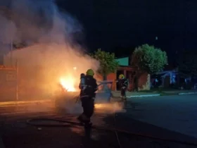 Bombeiros controlam incêndio em veículo em Lucas do Rio Verde