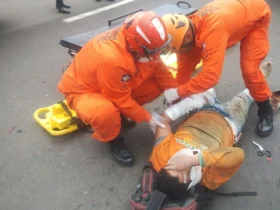 Bombeiros atendem acidente de trânsito em duas cidades