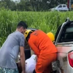 Homem fica ferido em capotamento na BR-163 em Lucas do Rio Verde