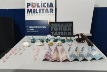 Força Tática prende faccionado com drogas e arma em Barra do Bugres