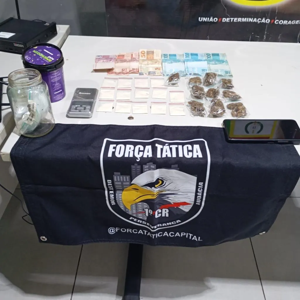 Força Tática prende homem por tráfico de drogas em Várzea Grande
