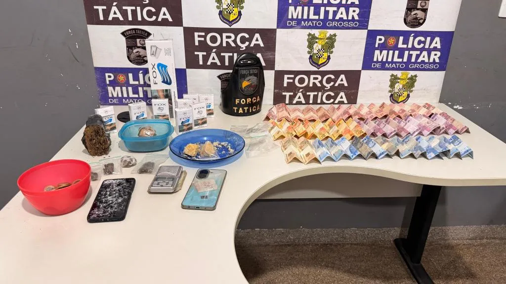 Força Tática prende trio por tráfico de drogas em Rondonópolis