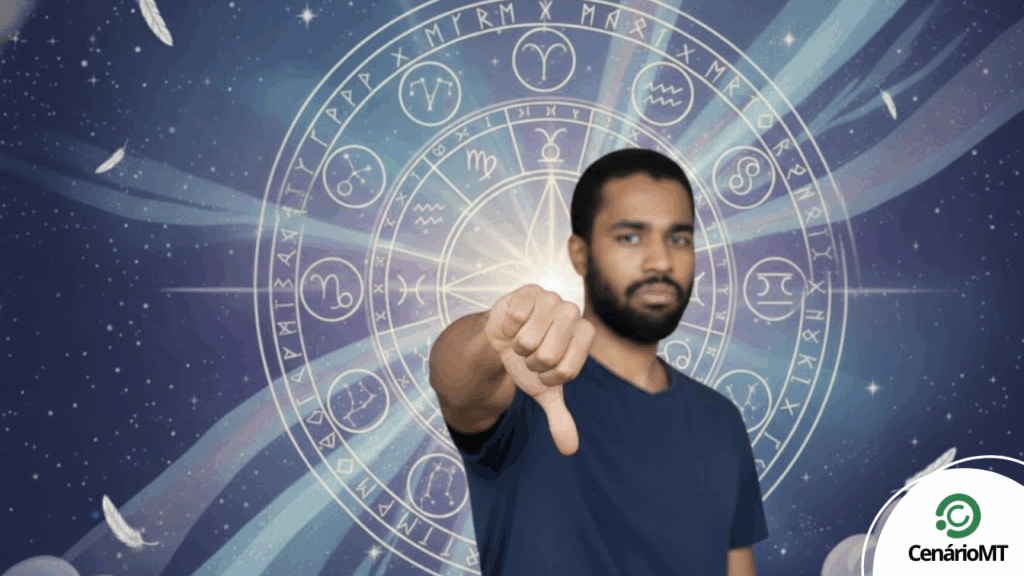 Homem fazendo sinal de negativo