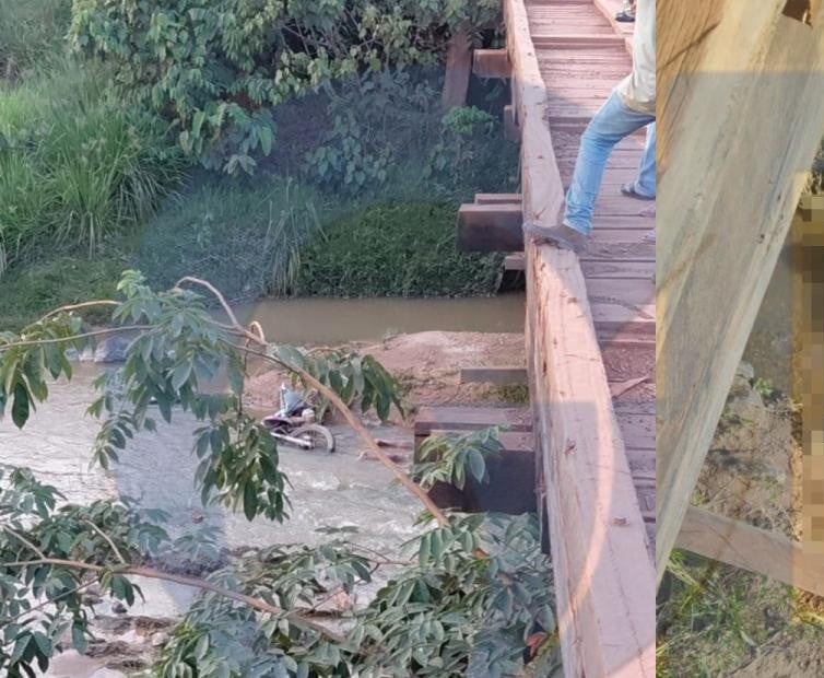 Homem morre em acidente de moto após cair de ponte em Mato Grosso