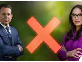 Mauro mendes e Janaina Riva