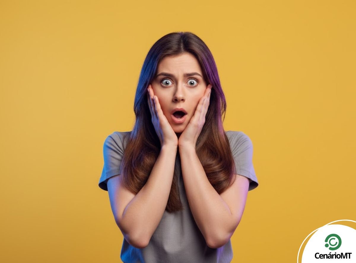 Mulher assustada