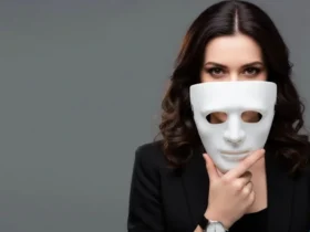 Mulher usando máscara