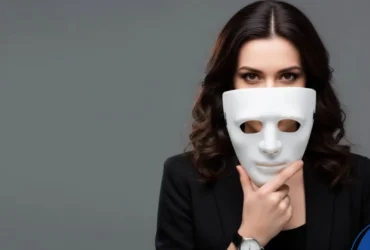 Mulher usando máscara