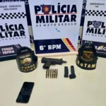 PM apreende adolescentes com submetralhadora em Cáceres