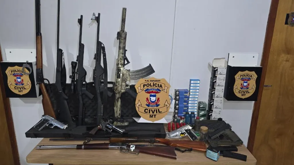 Polícia Civil apreende arsenal com 11 armas em Itanhangá